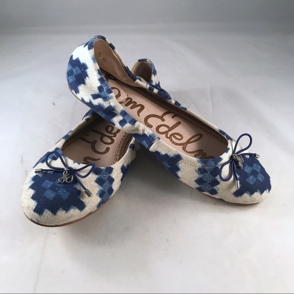 Sam Edelman Ikat Blue Felicia Flat - Picture 8 of 8